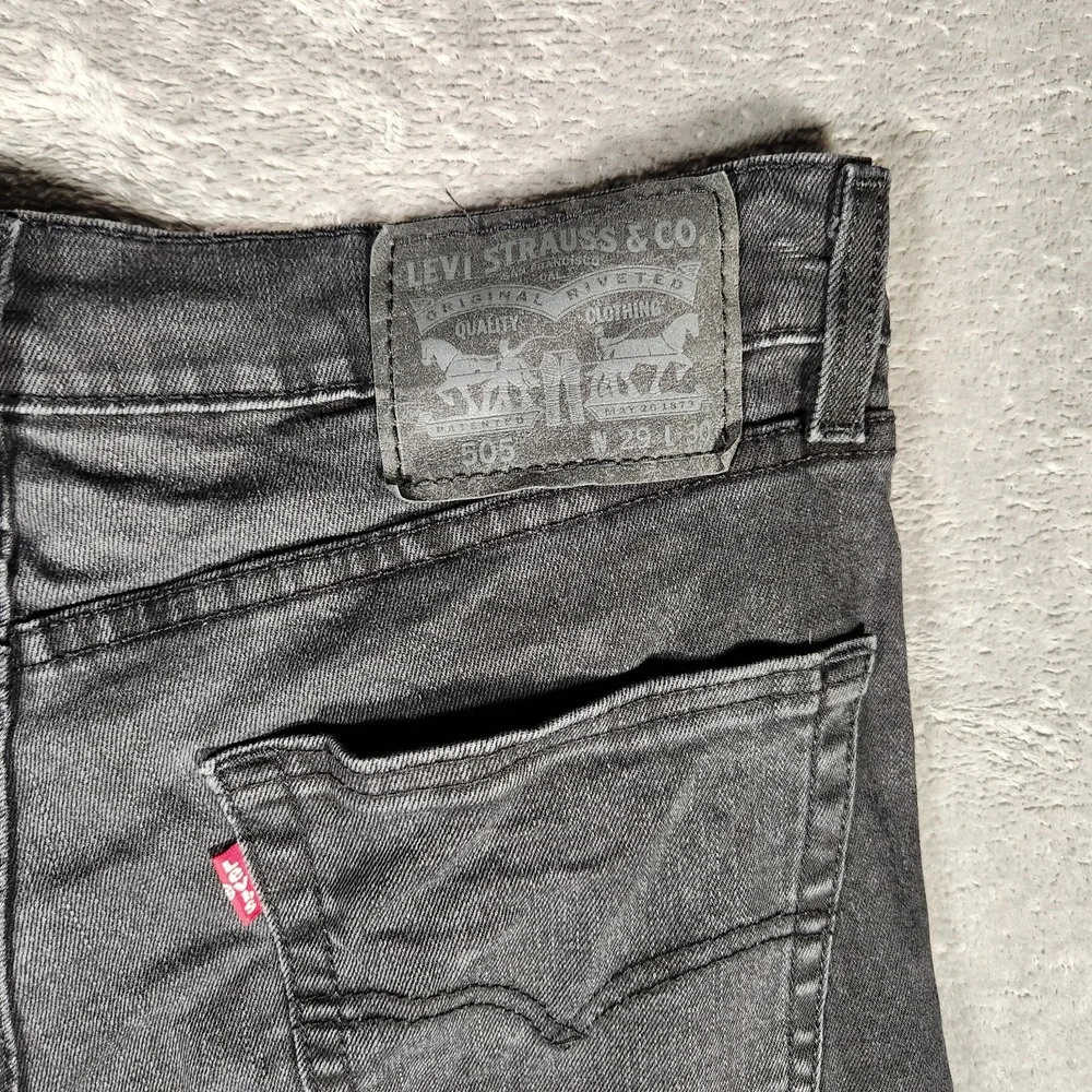 Levi's 505 Jeans Men's 30X30‎ (Tag 29X30) Black Y2K 90s Straight